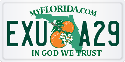 FL license plate EXUA29