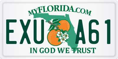 FL license plate EXUA61