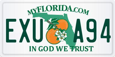 FL license plate EXUA94