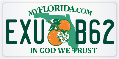 FL license plate EXUB62