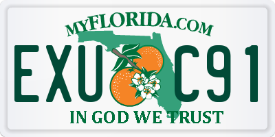 FL license plate EXUC91