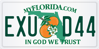 FL license plate EXUD44