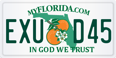 FL license plate EXUD45