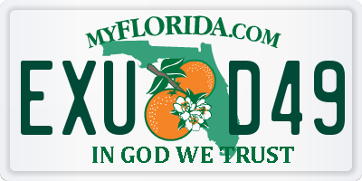 FL license plate EXUD49