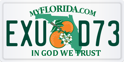 FL license plate EXUD73