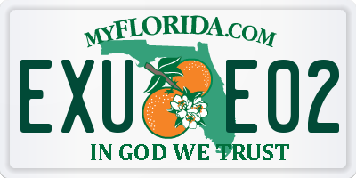 FL license plate EXUE02