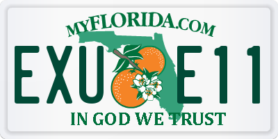 FL license plate EXUE11