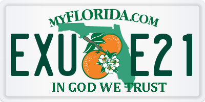 FL license plate EXUE21