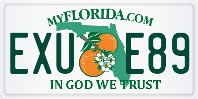 FL license plate EXUE89