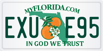 FL license plate EXUE95