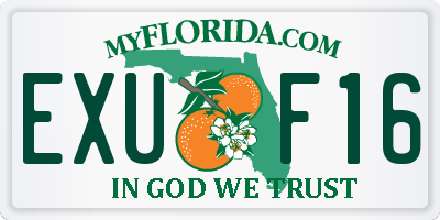 FL license plate EXUF16