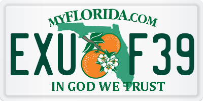 FL license plate EXUF39
