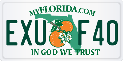 FL license plate EXUF40