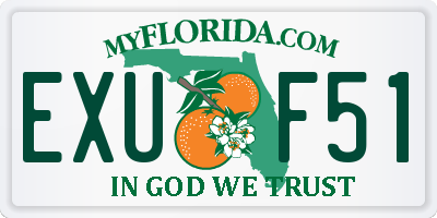 FL license plate EXUF51