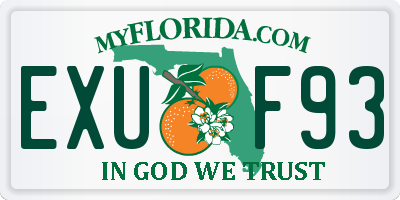 FL license plate EXUF93