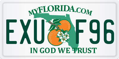 FL license plate EXUF96
