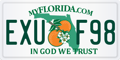FL license plate EXUF98