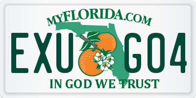 FL license plate EXUG04