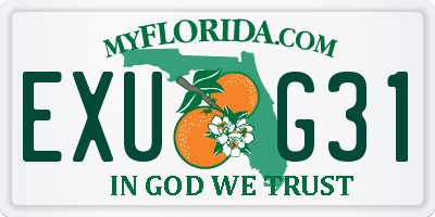 FL license plate EXUG31