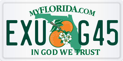 FL license plate EXUG45