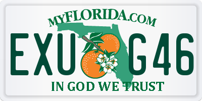 FL license plate EXUG46
