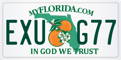 FL license plate EXUG77