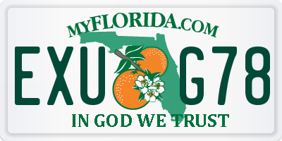 FL license plate EXUG78