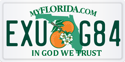 FL license plate EXUG84