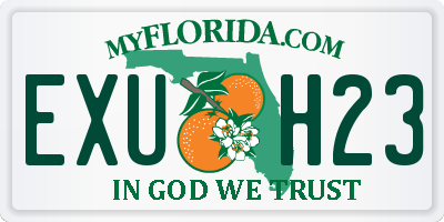FL license plate EXUH23