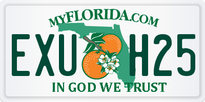 FL license plate EXUH25