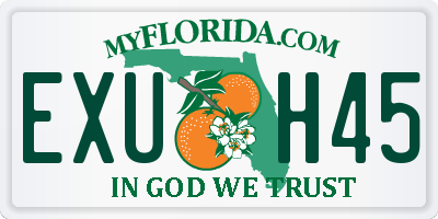 FL license plate EXUH45