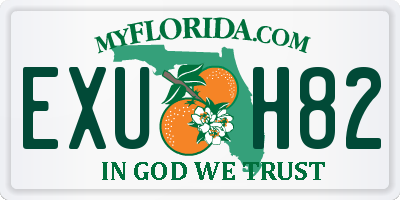 FL license plate EXUH82