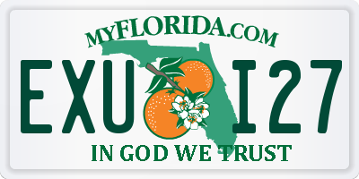 FL license plate EXUI27