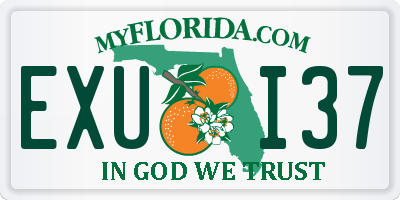 FL license plate EXUI37