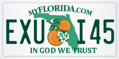 FL license plate EXUI45