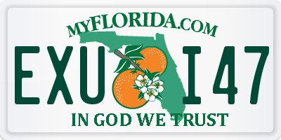 FL license plate EXUI47