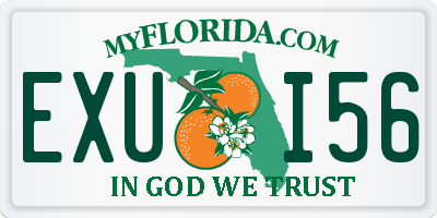 FL license plate EXUI56