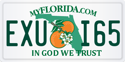 FL license plate EXUI65