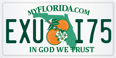 FL license plate EXUI75