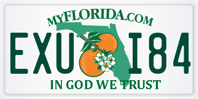 FL license plate EXUI84