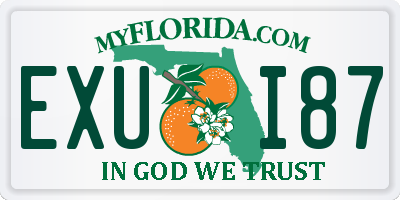 FL license plate EXUI87