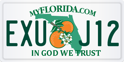 FL license plate EXUJ12