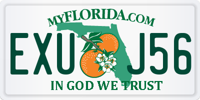 FL license plate EXUJ56