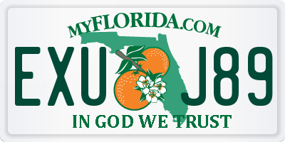 FL license plate EXUJ89