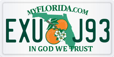 FL license plate EXUJ93