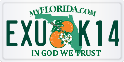 FL license plate EXUK14