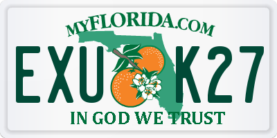 FL license plate EXUK27