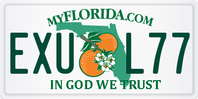 FL license plate EXUL77