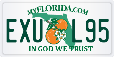 FL license plate EXUL95