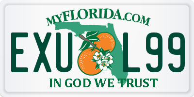 FL license plate EXUL99